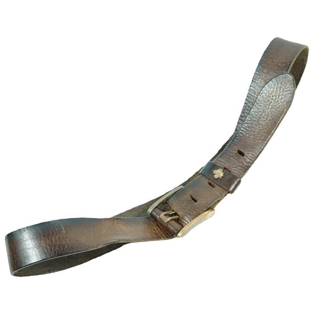 아메카지 무드 리얼 통가죽 단풍 장식 벨트