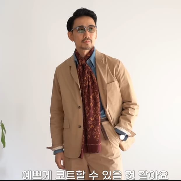 아웃스탠딩 스포츠 자켓, 플리츠 팬츠 코튼 셋업 BEIGE