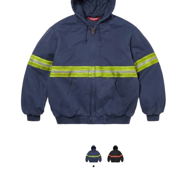 [XXL] 슈프림 리플렉티브 후드 워크자켓 네이비