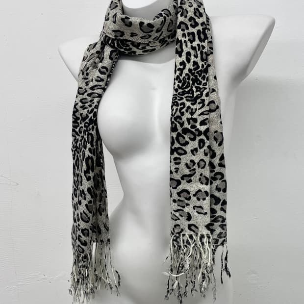 펑크 레오파드 수술 머플러 