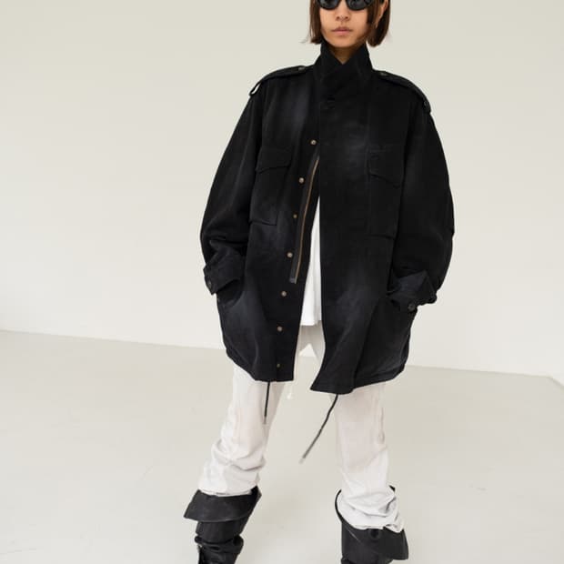 S/e/o WASHED COTTON FIELD JACKET BLACK