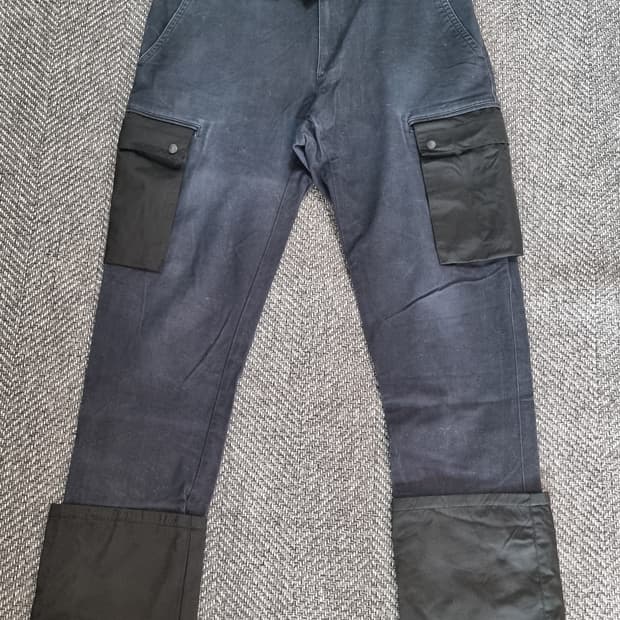 KOLON SPORT — 네이비 블록 카고 하이킹 팬츠