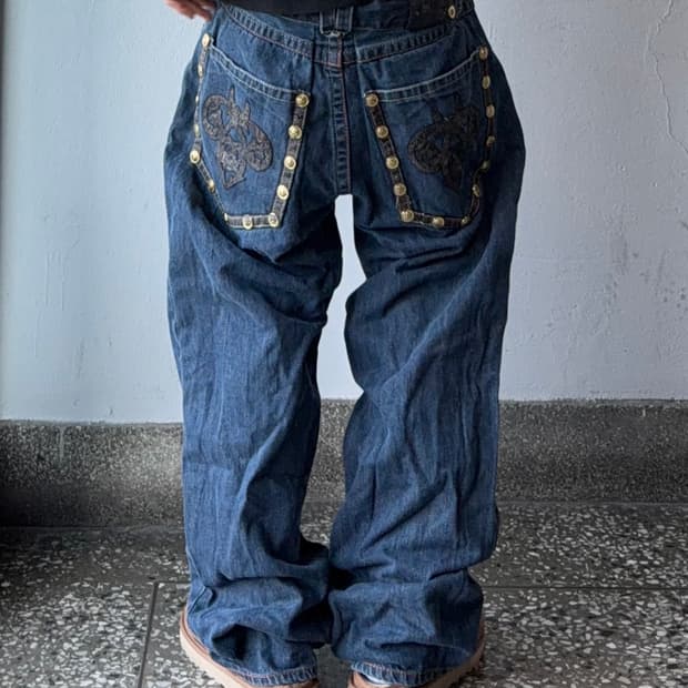 빈티지 디테일 힙합팬츠