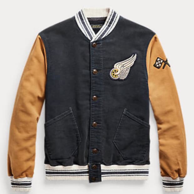 RRL 더블알엘 한정판 몰스킨 와펜 바시티