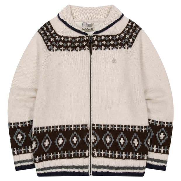 (가격내림)코이세이오 모시 코위찬 니트자켓 아이보리