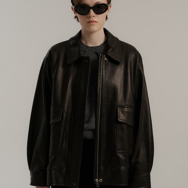 르베이스먼트 가죽자켓(램스킨)