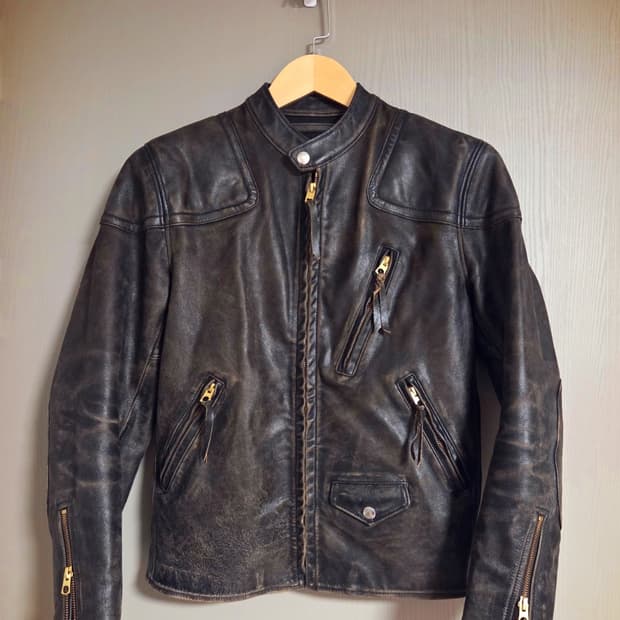 RRL 더블알엘 레더 모토 자켓 XS (급처)