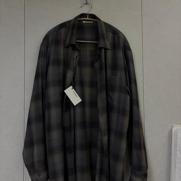 오라리 슈퍼라이트 울 체크셔츠 5