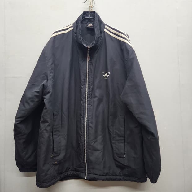 올드스쿨 아디다스 삼선 누빔 스트링 점퍼 105(2XL)