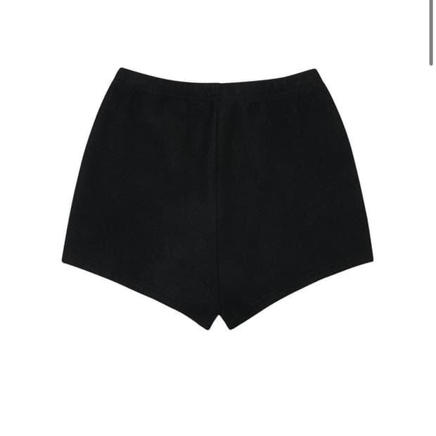 보헤미안서울 COZY RIBBED SHORTS, BLACK