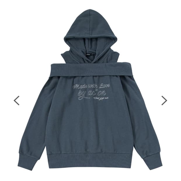 애즈온 키코 오프숄더 후드집업