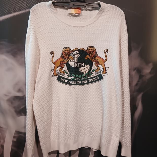 키스 뉴욕 투 더 월드 케이블 스웨터