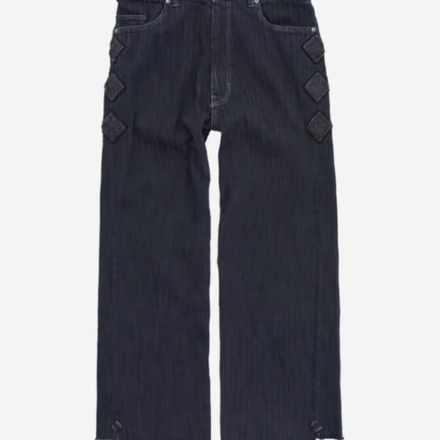 (3) 폴리테루 행크 스트라이프 데님 블루차콜