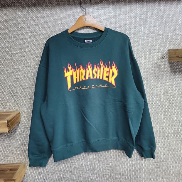 M사이즈 트레셔 오버핏 맨투맨 올드스쿨 힙합