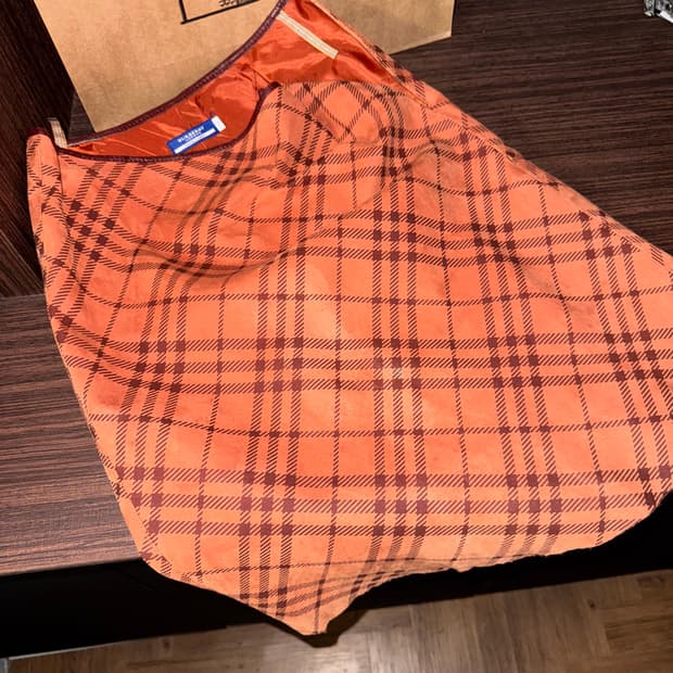 버버리 노바체크 스웨이드 스커트 