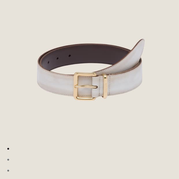 miumiu belt 미우미우 나파 벨트 화이트샌드 75사이즈