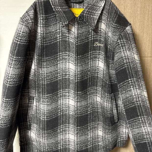 다임 플레이드 체크 자켓