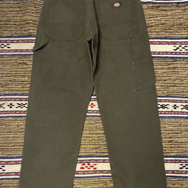 (31~32)디키즈 덕 캔버스 싱글니 카펜터 워크팬츠 카키