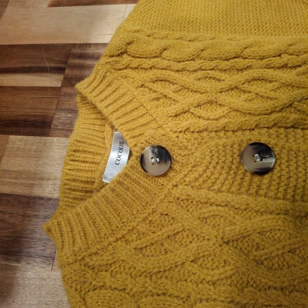 (마지막특가) 케이블 니트 베스트 새상품