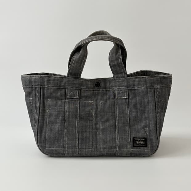 reversible denim tote bag