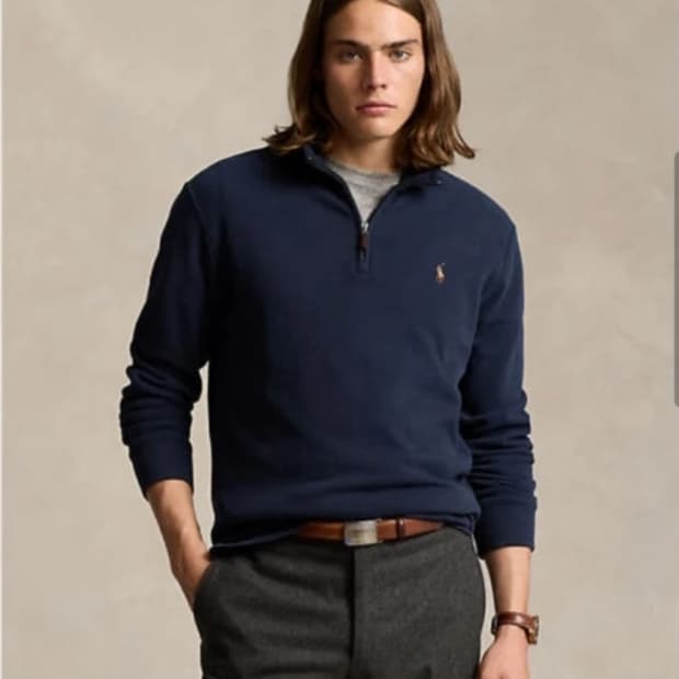 폴로 랄프로렌 남성 반집업 니트 새상품 L