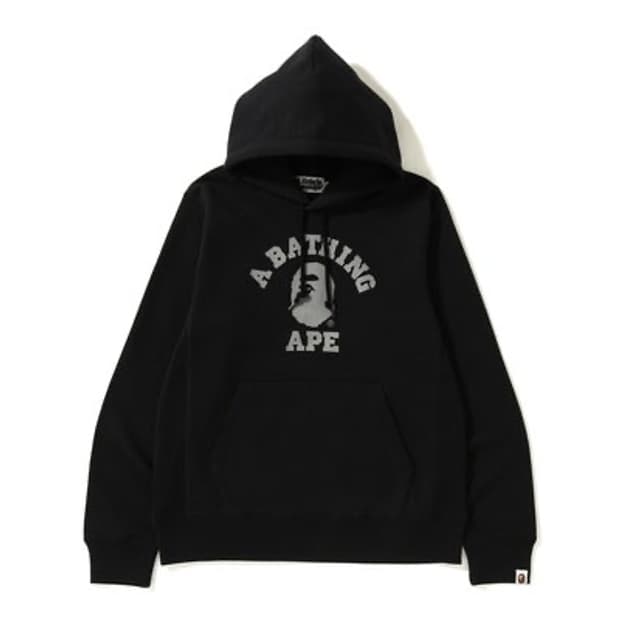 Bape 베이프 컬리지 후드티 그레이 M