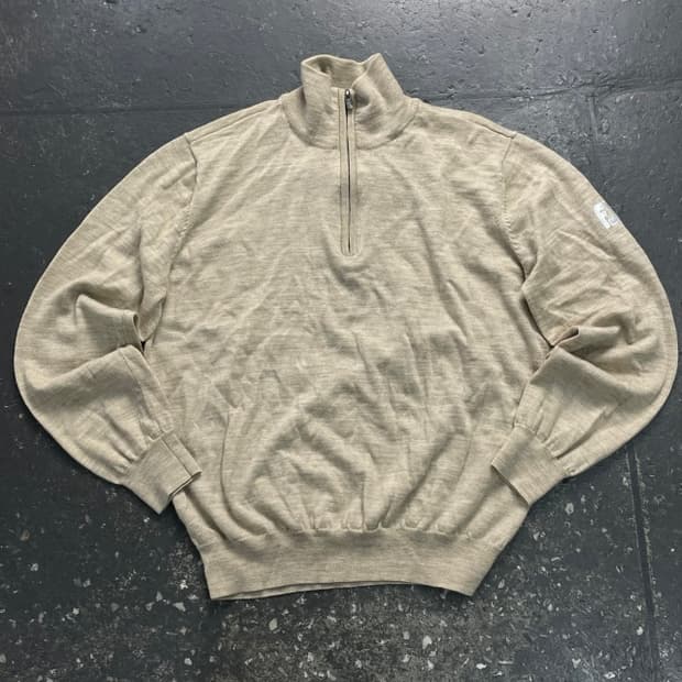 100 풋조이 반집업 니트 