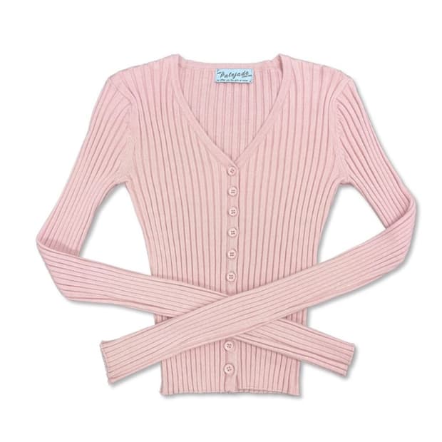 Palejade 페일제이드 맥 브이넥 가디건 [베이비핑크]