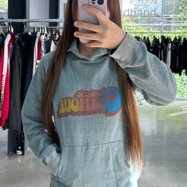 히스테릭글래머 90s 스펠아웃 후드티셔츠