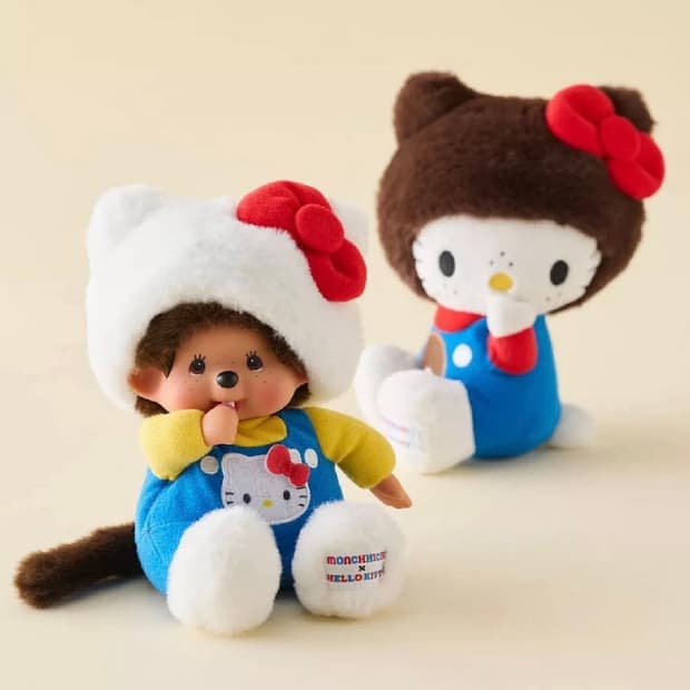(새상품)헬로키티x몬치치인형S