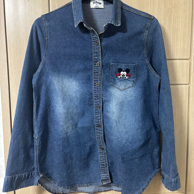 빈티지 디즈니 미키마우스 데님 셔츠 남방