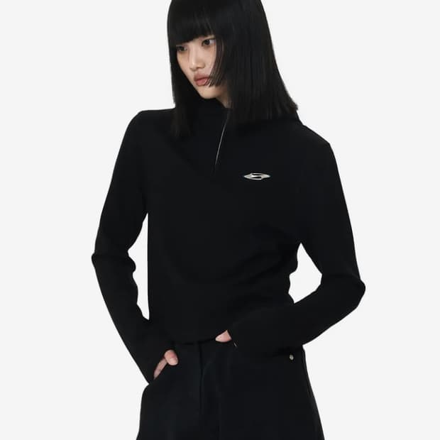 더아이덴티티프로젝트 집업 Women ribbed jip-up