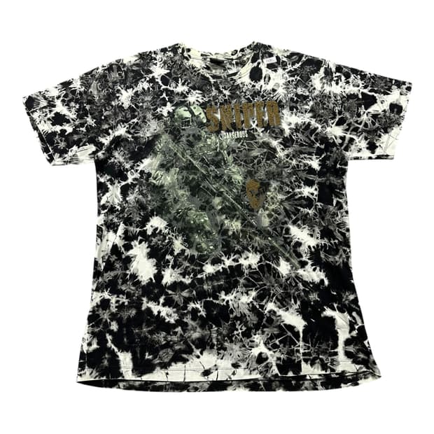 ✨ (바배) 빈티지 서바이벌 카모 스나이퍼 해골 타이다이 반팔티