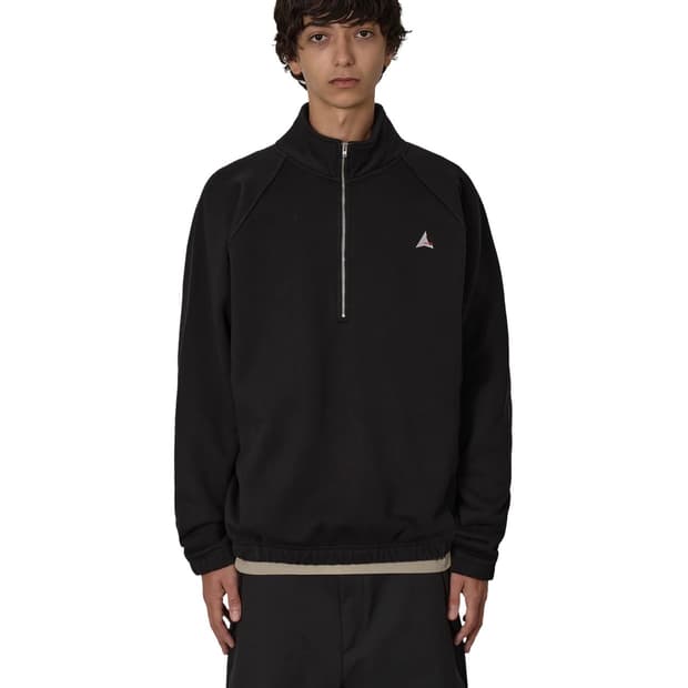 [M,L,XL]로아 하이킹 25fw Logo 490gsm 하프집업/블랙