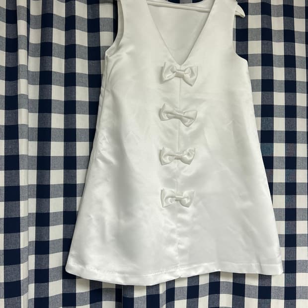 가니송 보우샤워 미니드레스