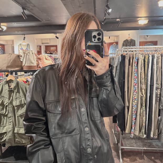 할리데이비슨 소가죽 셔츠자켓 M