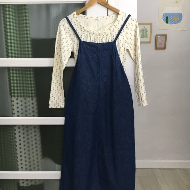 데님 롱 원피스