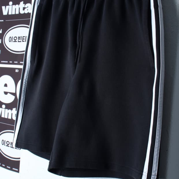 (L-XL) 아디다스 반바지 팬츠 블랙 삼선 올드스쿨-P9851
