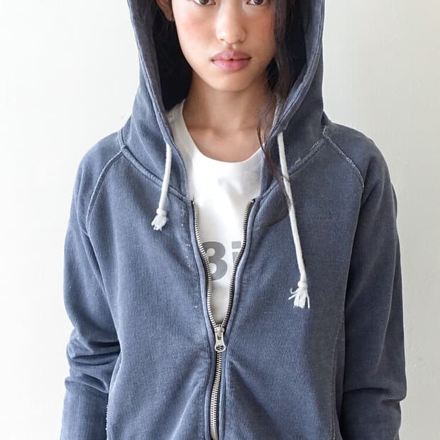 샵페어리 washed lily hoodie purple blue