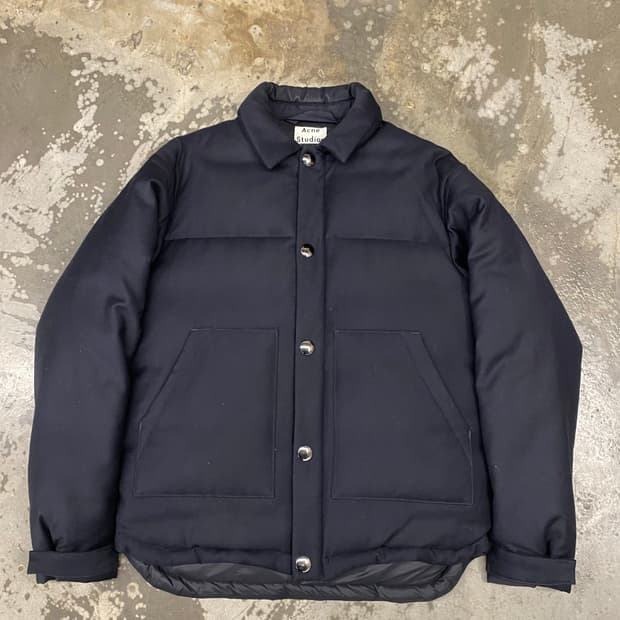 아크네 스튜디오 울 패딩점퍼 네이비 100