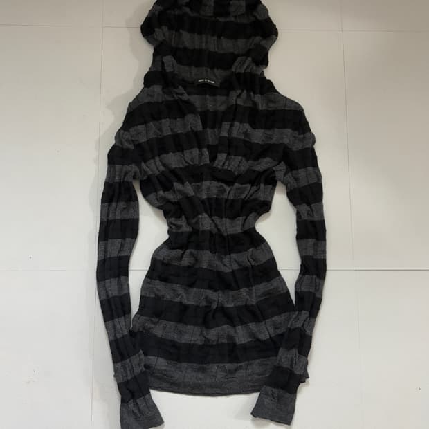  • striped knit hood