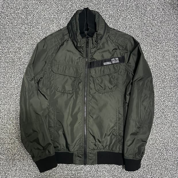 (90) 버카루 빈티지 카키색 항공 자켓