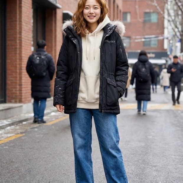 디스커버리 익스페디션 구스다운 패딩 블랙