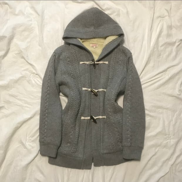 일본빈티지 떡볶이 니트 코트