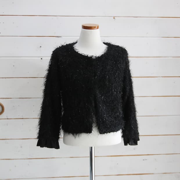 RINA SCIMENTO 크롭 퍼 자켓 (여성용 M)