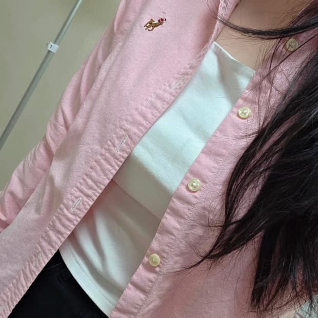 폴로랄프로렌 슬림핏 핑크 셔츠 팝니다