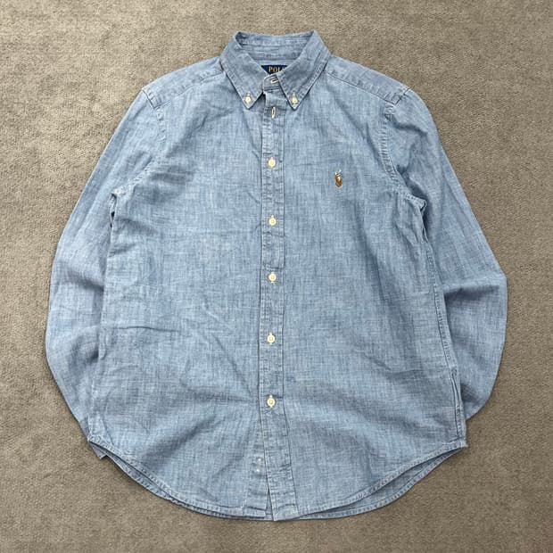 L 폴로 랄프로렌 보이즈 샴브레이 데님셔츠
