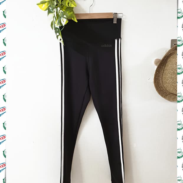 아디다스 클리마라이트 여성러닝 삼선레깅스 XS 블랙