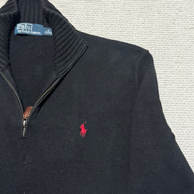 폴로랄프로렌 블랙 쿼터집업 M사이즈