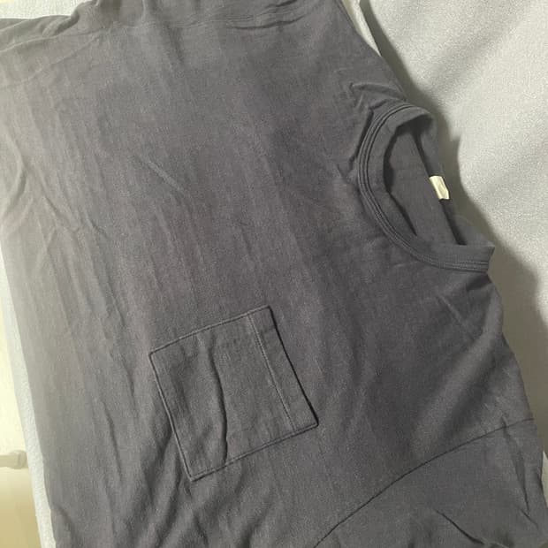 웨어하우스 Lot 4601 루프휠 포켓 티셔츠 블랙 / 네이비 XL